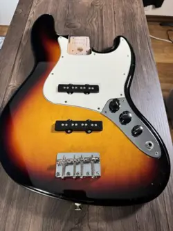 2010 FENDER JAZZ BASS GUITAR BODY LOADED MIM TABACCO BURST