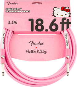 FENDER X HELLO KITTY GUITAR INSTRUMENT CABLE - 18.6FT