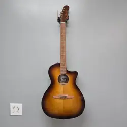 FENDER NEWPORTER CLASSIC ACOUSTIC GUITAR AGED COGNAC BURST FINISH MOVING SALE