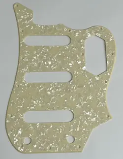 GUITAR PICKGUARD FOR FENDER SQUIER VINTAGE MODIFIED VI BASS,1 PLY CREAM PEARL