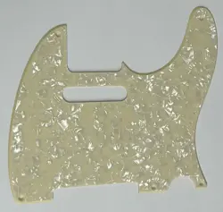 ELECTRIC GUITAR PICKGUARD FOR FENDER TELECASTER 5 HOLE STYLE 1 PLY CREAM PEARL