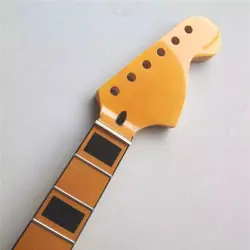 YELLOW BIG HEAD 22 FRET STRAT ELECTRIC GUITAR NECK MAPLE FOR DIY FENDER REPLACE