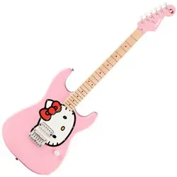 HELLO KITTY SQUIER BY FENDER LIMITED EDITION STRATOCASTER ELECTRIC GUITAR NEW