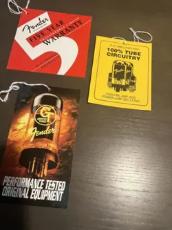 FENDER VINTAGE AMP TAGS