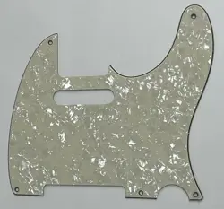 ELECTRIC GUITAR PICKGUARD FOR FENDER TELECASTER 5 HOLE STYLE IVORY WHITE PEARL