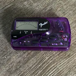 FENDER LX-12 AUTO CHROMATIC GUITAR TUNER - AQUA GREEN TRANSPARENT FREE SHIPPING