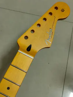 BEST 22 FRET YELLOW MATTE STRAT GUITAR NECK MAPLE FOR DIY FENDER REPLACE