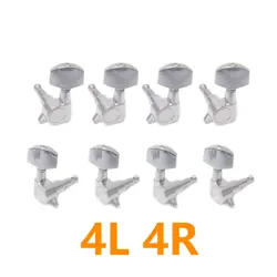 4L 4R GUITAR TUNERS TUNING KEY PEGS MACHINE HEAD CHROME FOR FENDER GUITAR PARTS