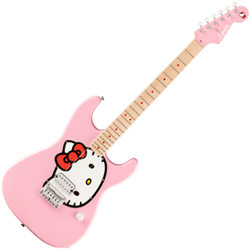 HELLO KITTY SQUIER BY FENDER LIMITED EDITION STRATOCASTER PINK ELECTRIC GUITAR