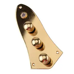 GOLD PREWIRED LOADED SWITCH CONTROL PLATE FIT FOR FENDER JAZZ BASS