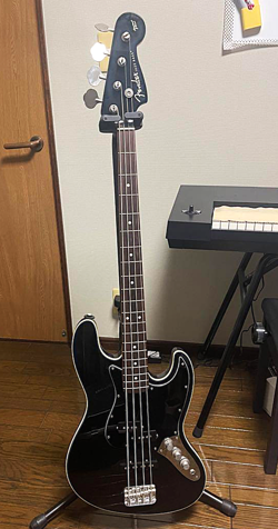 FENDER JAPAN AJB AERODYNE JAZZ BASS BLACK USED ELECTRIC BASS F/S FROM JAPAN