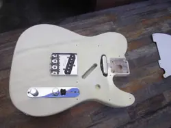 FENDER TELECASTER 60S BODY WITH BLONDE FINISH & LEATHER PICKGUARD - USED