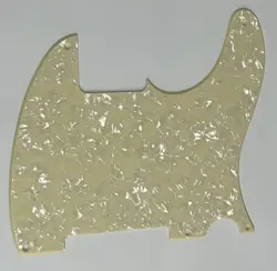GUITAR PICKGUARD FOR FENDER TELECASTER 5 HOLE BLANK STYLE 1 PLY CREAM PEARL