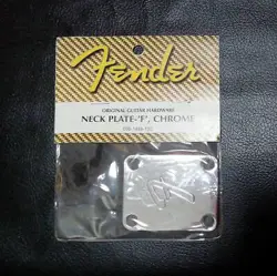 NECK PLATE F CHROME COVER FOR ELECTRIC GUITAR FENDER USA ORIGINAL