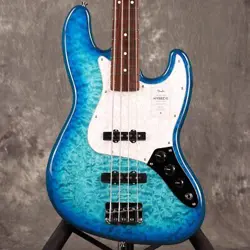 FENDER 2024 COLLECTION  JAPAN HYBRID II JAZZ BASS QMT  FB AQUAMARINE [