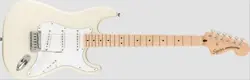 SQUIER BY FENDER AFFINITY SERIES STRATOCASTER, MAPLE FINGERBOARD, WHITE PICKGUAR