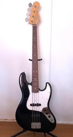 FENDER JAPAN JAZZ BASS P SERIAL BLACK ELECTRIC BASS GUITAR  FROM JAPAN