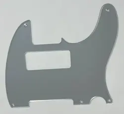 ELECTRIC GUITAR PICKGUARD FOR FENDER TELE 5 HOLE P90 STYLE,1 PLY SILVER MIRROR