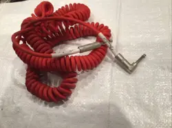 FENDER COILED GUITAR/INSTRUMENT CABLE, FIESTA RED, STRAIGHT TO RIGHT-ANGLE 30'FT