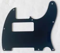 ELECTRIC GUITAR PICKGUARD FOR FENDER TELE 8 HOLE P90 STYLE,1 PLY ACRYLIC BLACK