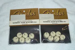 2 PACKS OF FENDER AMPLIFIER HARDWARE – WHITE AMP KNOBS – 099-0933-000 - ITEM LA
