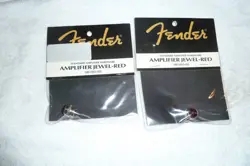 2 PACK OF FENDER AMPLIFIER HARDWARE AMPLIFIER JEWEL RED - 099-0952-000 - ITEM LM