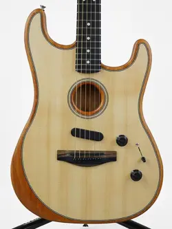 FENDER AMERICAN ACOUSTASONIC STRATOCASTER NATURAL 2022 ACOUSTIC ELECTRIC GUITAR