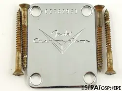 FENDER USA CUSTOM SHOP 1963 RELIC TELECASTER NECK PLATE CHROME TELE,