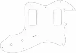 WD CUSTOM PICKGUARD FOR FENDER TELECASTER THINLINE SUPER DELUXE #04R WHITE/RE...