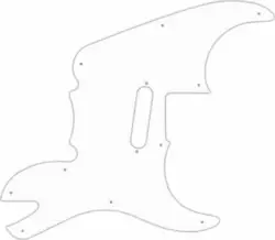 WD CUSTOM PICKGUARD FOR FENDER PAWN SHOP '51 #04R WHITE/RED/WHITE
