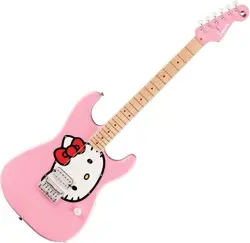 FENDER X HELLO KITTY 50TH ANNIVERSARY STRATOCASTER PINK WITH SOFT CASE JAPAN NEW