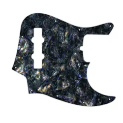 NEW - PICKGUARD FOR FENDER AMERICAN STANDARD JAZZ BASS - BLACK ABALONE