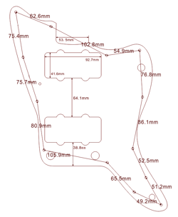 2 PCS FOR FENDER US JAZZMASTER STYLE GUITAR PICKGUARD SCRATCH PLATE,BLACK