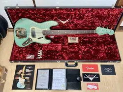 FENDER CUSTOM SHOP 1960 JAZZ BASS RELIC - SEAFOAM GREEN SPARKLE
