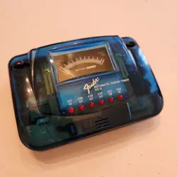GENUINE OEM ORIGINAL FENDER AG-6 CLEAR BLUE AUTOMATIC GUITAR TUNER