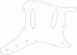 WD CUSTOM PICKGUARD FOR FENDER 1956-1964 DUO-SONIC 12 HOLE #04R WHITE/RED/WHITE