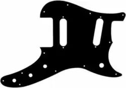 WD CUSTOM PICKGUARD FOR FENDER DUO-SONIC OFFSET SS #03R BLACK/RED/BLACK