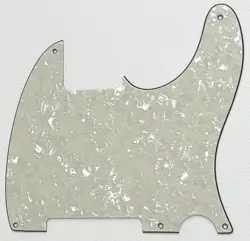 CUSTOM GUITAR PICKGUARD FOR FENDER ESQUIRE 5 HOLE TELECASTER BLANK,IVORY WHITE