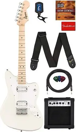 FENDER SQUIER 3/4-SIZE KIDS MINI JAZZMASTER ELECTRIC GUITAR LEARN-TO-PLAY - O...
