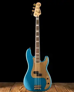 SQUIRE FENDER 40TH ANNIVERSARY PRECISSION P BASS GOLD EDITION LAKE PLACID BLUE