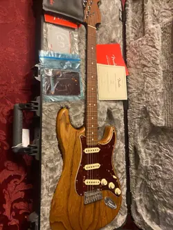 2019 FENDER LTD ED AMERICAN PROFESSIONAL STRATOCASTER ROASTED ASH W SOLID ROSEWO