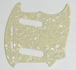 GUITAR PICKGUARD FOR FENDER US MUSTANG CLASSIC SERIES STYLE 1 PLY CREAM PEARL