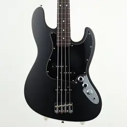 FENDER JAPAN AERODYNE JAZZ BASS BLACK USED 2004-2006 MAPLE NECK W/SOFT CASE