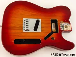 FENDER PLAYER II TELECASTER TELE BODY & HARDWARE CHAMBERED ASH AGED CHERRY BURST