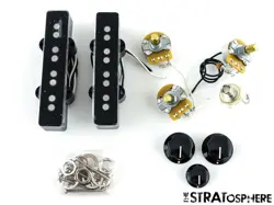 FENDER GEDDY LEE JAZZ BASS, PICKUPS POTS KNOBS JACK SET