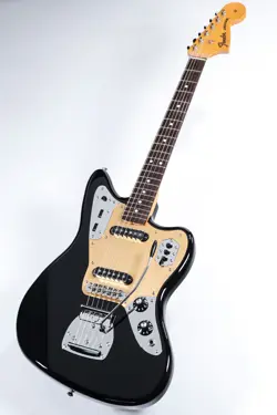 FENDER FSR MADE IN JAPAN TRADITIONAL 60S JAGUAR BLACK GUITAR WITH BUZZ STOP BAR