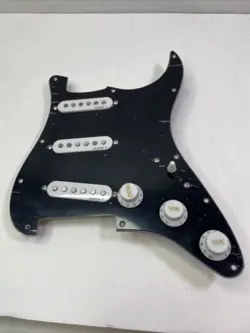 2002 FENDER SQUIER STRAT STRATOCASTER GUITAR LOADED PICKGUARD BLACK
