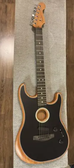 FENDER ACOUSTASONIC STRATOCASTER ACOUSTIC-ELECTRIC GUITAR BLACK