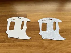 2 FENDER KURT COBAIN JAG-STANG GUITAR PICKGUARDS 3 PLY WHITE AND PEARLOID