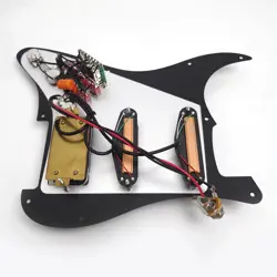 PREWIRED LOADED PICKGUARD WITH SSH HUMBUCKER PICKUPS FOR FENDER STRAT GUITAR